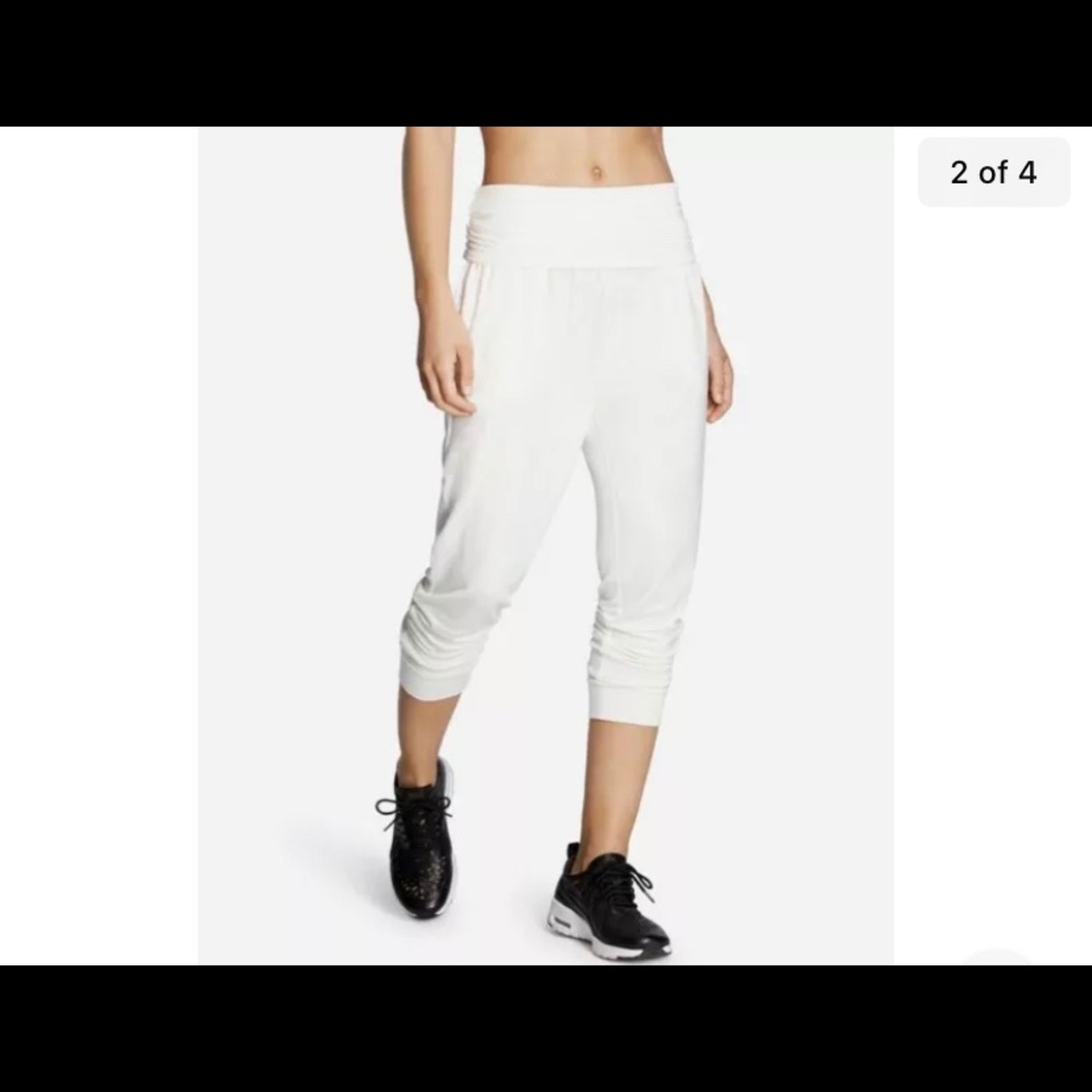 Dance White Cloud Harem Capri Pants Dankin Xl New